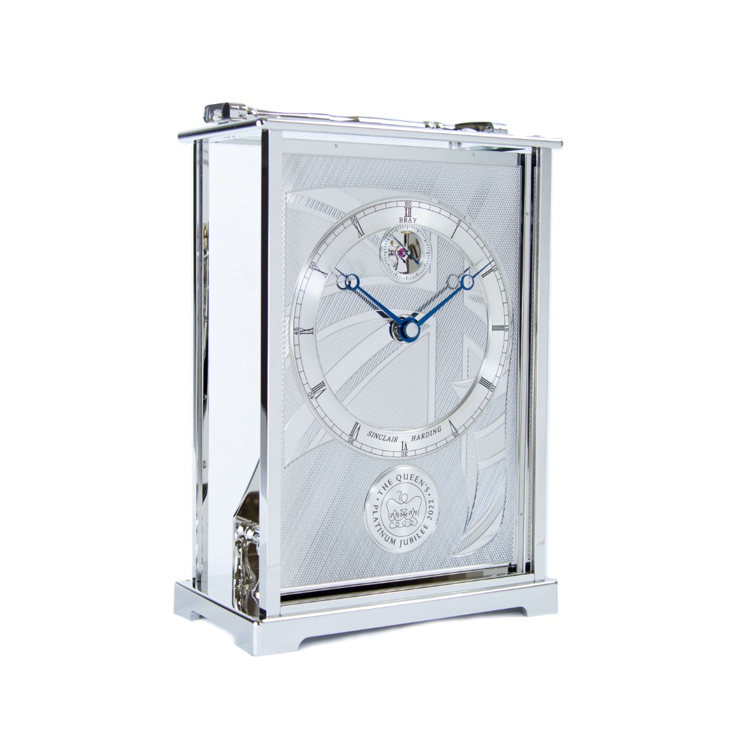 Sinclair Harding Carriage Clock - Platinum